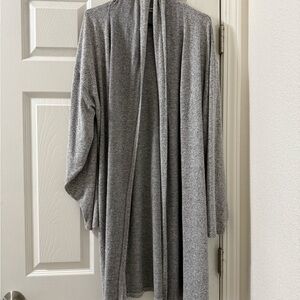 Joah Brown Heather Gray Open Cardigan